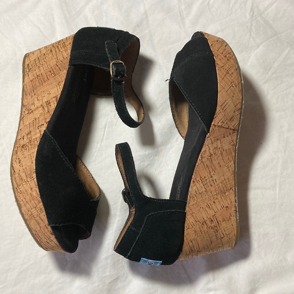 Toms platform cork sandals